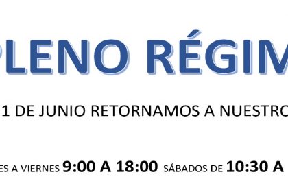 Horario 1 de Junio